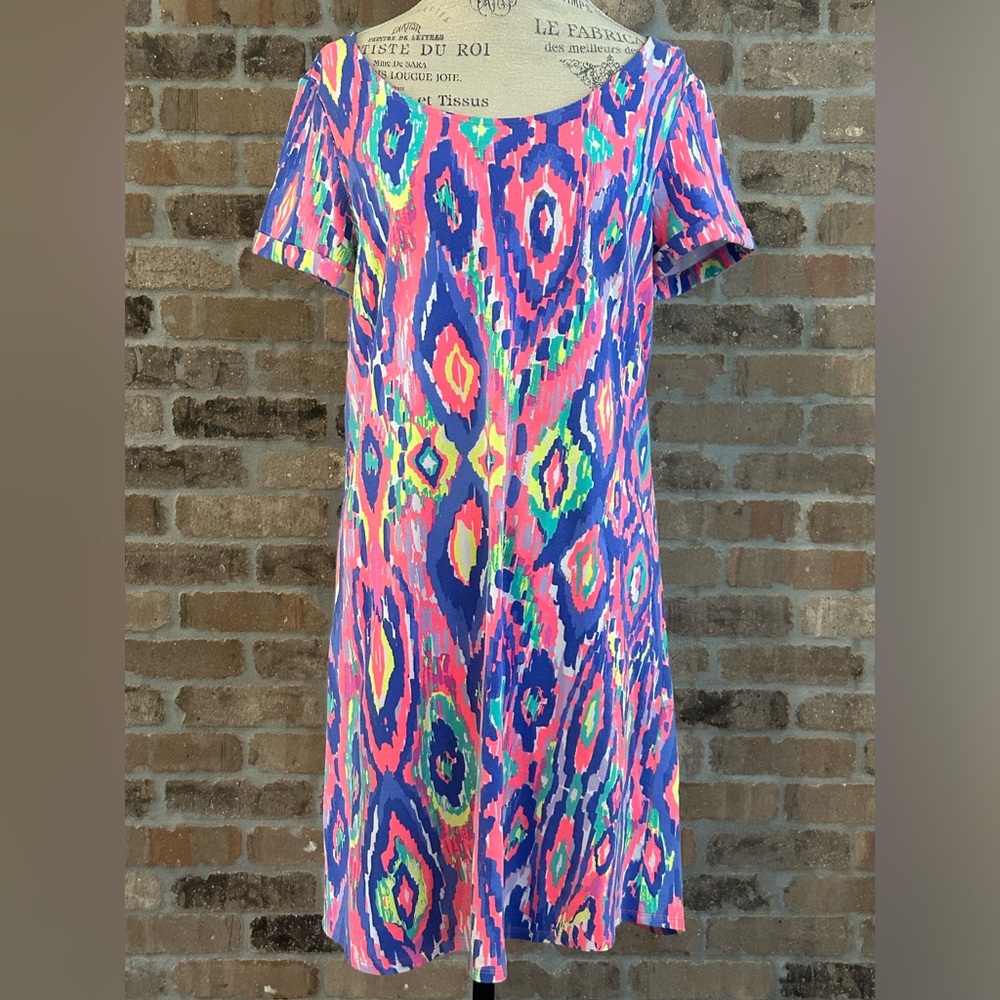 Lilly Pulitzer $128 TAMMY DRESS UPF 50+ Sun Protection Luminescent Size large